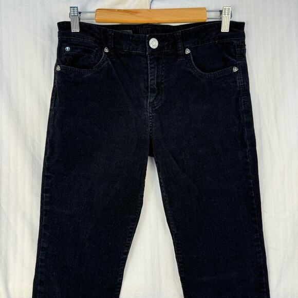 KUT Black Corduroy Pants Women’s Size 8 Diana Skinny Functional Fabric Stretch - Picture 1 of 8